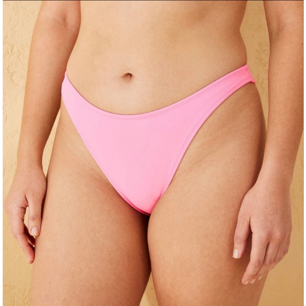Mid-Rise Ultra High Leg Super Cheeky Bikini Bottom – Wild Fable™
Pink | XS